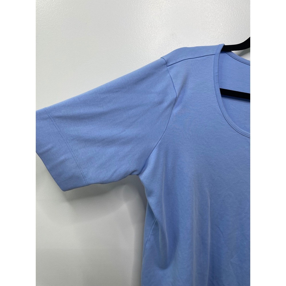 LL Bean Womens XL Regular Blue‎ Supima Cotton Scoop Neck T Shirt Layer Prep Gorp - Picture 4 of 9